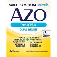 AZO Yeast Plus, Vaginal & Yeast Infection Symptom Relief, 60 Tablets, i-Health, Inc.