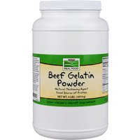 Beef Gelatin Powder, 4 lb, NOW Foods