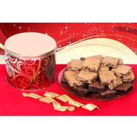 Bellows House Bakery Red & Gold Swirls Brownie Tin