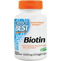 Biotin 10,000 mcg, 120 Veggie Caps, Doctors Best