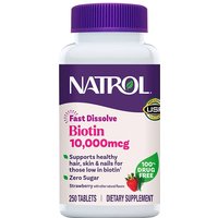 Biotin 10,000 mcg Fast Dissolve, 250 Tablets, Natrol