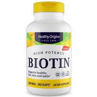 Biotin 5,000 mcg, 360 Veggie Capsules, Healthy Origins