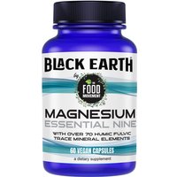 Black Earth Magnesium Essential Nine, Value Size, 60 Vegan Capsules, The Food Movement