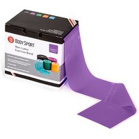 BodySport Latex-Free Exercise Band Roll, 4 in x 50 yds, Extra Heavy Resistance, Purple