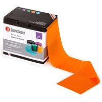 BodySport Latex-Free Exercise Band Roll, 4 in x 50 yds, Medium Resistance, Orange