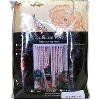 Bonavista Curtain, Cream Cabbage Rose, Hidden Tab Top Panel