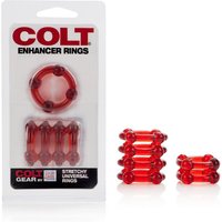 Clearance Sale 50% Off! COLT Enhancer Rings - Red, California Exotic Novelties