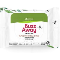 Buzz Away Extreme Towelettes, Mosquitoe & Tick Repellent, 20 ct, Quantum Health