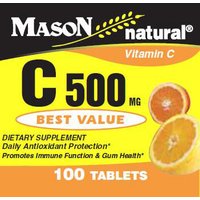 Vitamin C 500 mg, 100 Tablets, Mason Natural