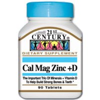 Cal Mag Zinc + D 90 Tablets, 21st Century Health Care