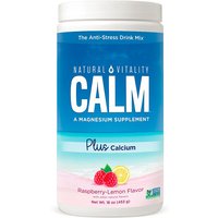 Natural Calm Plus Calcium Drink Mix - Raspberry Lemon, 16 oz, Natural Vitality
