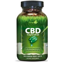 CBD 15 mg Per Soft-Gel, 60 Liquid Soft-Gels, Irwin Naturals