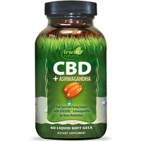 CBD + Ashwagandha, 60 Liquid Soft-Gels, Irwin Naturals