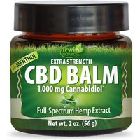 CBD Balm with Menthol, 1000 mg Cannabidiol, 2 oz, Irwin Naturals