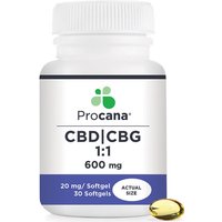 CBD + CBG 1:1 Balance Formula, 30 Softgels, Procana Laboratories