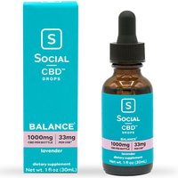 CBD Drops - Lavender, 1000 mg, 30 ml, Social CBD