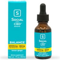 CBD Drops - Lemon Ginger, 2000 mg, 30 ml, Social CBD