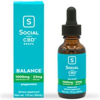 CBD Drops - Peppermint, 1000 mg, 30 ml, Social CBD