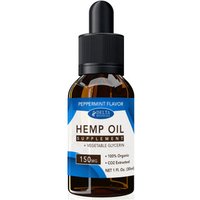 CBD E-Liquid Vape Oil 150 mg, Hemp Oil Supplement, Peppermint Flavor, 30 ml, Delta Botanicals