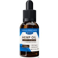CBD E-Liquid Vape Oil 150 mg, Hemp Oil Supplement, Vanilla Cream Flavor, 30 ml, Delta Botanicals