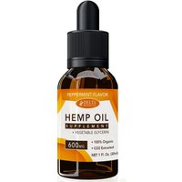 CBD E-Liquid Vape Oil 600 mg, Hemp Oil Supplement, Peppermint Flavor, 30 ml, Delta Botanicals
