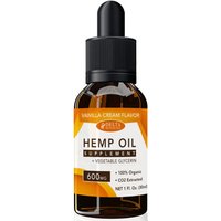 CBD E-Liquid Vape Oil 600 mg, Hemp Oil Supplement, Vanilla Cream Flavor, 30 ml, Delta Botanicals