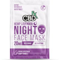 CBD Hemp Lavender Night Time Face Mask, 20 Pack, CBDfx