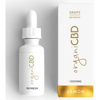 CBD Oil Drops, 1000 mg, Lemon, 30 ml, organiCBD
