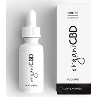 CBD Oil Drops, 1000 mg, Unflavored, 30 ml, organiCBD