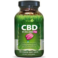 CBD + Steel-Libido PINK, 60 Liquid Soft-Gels, Irwin Naturals