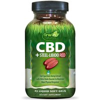 CBD + Steel-Libido RED, 72 Liquid Soft-Gels, Irwin Naturals