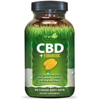 CBD + Turmeric, 60 Liquid Soft-Gels, Irwin Naturals
