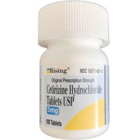 Cetirizine Hydrochloride 5 mg, Generic Zyrtec, 100 Tablets, Rising Pharma