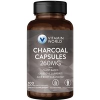 Charcoal 260 mg, 100 Rapid Release Capsules, Vitamin World