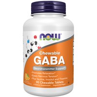 Chewable GABA, Orange Flavor, 90 Chewable Tablets, NOW Foods