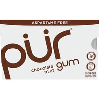 Chewing Gum Blister Pack - Chocolate Mint, 9 Pieces, PUR