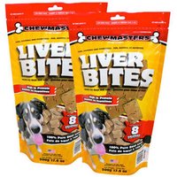 Chewmasters Freeze Dried Beef Liver Bites, Dog Treats, 17.6 oz x 2 Bags