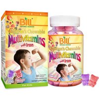 Childrens Multivitamins with Iron, Strawberry & Grape Flavours, 90 Chewable Tablets, Bill Natural Sources