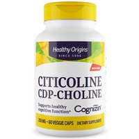 Citicoline CDP-Choline (Cognizin) 250 mg, for Healthy Cognitive Function, 60 Veggie Capsules, Healthy Origins