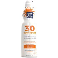 Cool Sport Mineral Sunscreen Spray SPF 30, 6 oz, Kiss My Face
