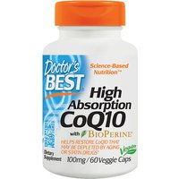 High Absorption CoQ10 100 mg with Bioperine, 60 Veggie Caps, Doctors Best (Naturally Fermented)