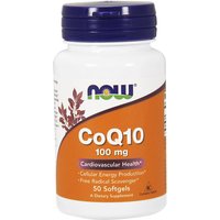 CoQ10 100mg with Vitamin E 50 Softgels, NOW Foods