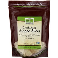 Crystallized Ginger Slices 12 oz, NOW Foods