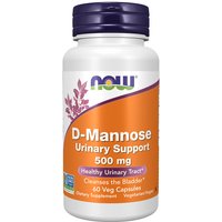 D-Mannose Urinary Support 500 mg, 60 Veg Capsules, NOW Foods