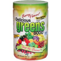 Delicious Greens 8000 Superfood Drink, Berry Flavor, 10.6 oz, Greens World Inc.