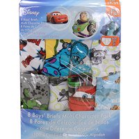 Disney Multi-Character Boys Briefs, 100% Combed Cotton, 8 Pack
