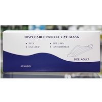 Disposable Protective Face Mask for Adult, 50 Masks