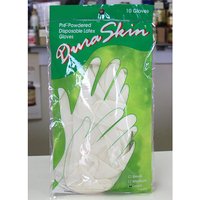 Diva Skin Pre-Powdered Disposable Latex Gloves, 10 Gloves