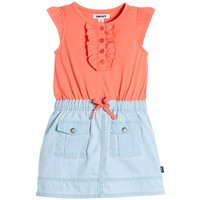DKNY Girls Dress, Coral & Light Blue Denim