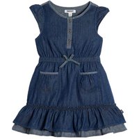 DKNY Girls Dress, 100% Cotton, Dark Blue Denim